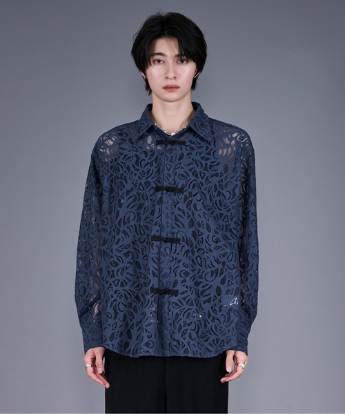 セール】コードレースチャイナシャツ（シャツ/ブラウス）｜Ellno Loset