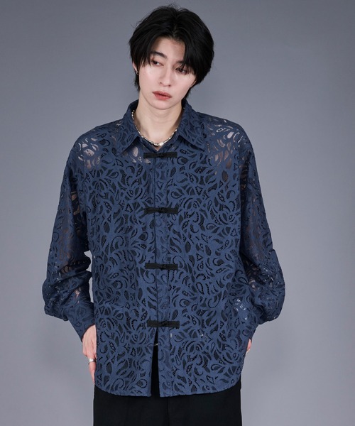 コードレースチャイナシャツ（シャツ/ブラウス）｜Ellno Loset（エルノ