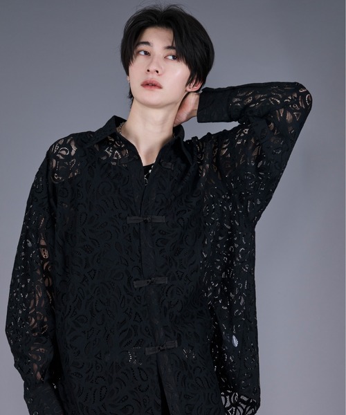 コードレースチャイナシャツ（シャツ/ブラウス）｜Ellno Loset（エルノ