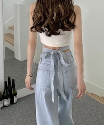 Riu リボンアシンメトリートップス 新色】Asymmetric Ribbon Top