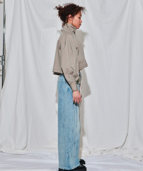 FIG&VIPER（フィグアンドバイパー）の「WashedデザインJK（ミリタリージャケット・レディース・ベージュ/ブラック/ブルー・FREE）」の9枚目の写真