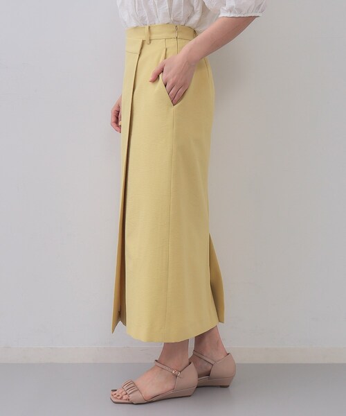 OPAQUE.CLIP（オペークドットクリップ）の「ラップ風ナロースカート【洗濯機洗い可】（スカート・レディース・イエロー系その他/ネイビー・38/40）」の12枚目の写真