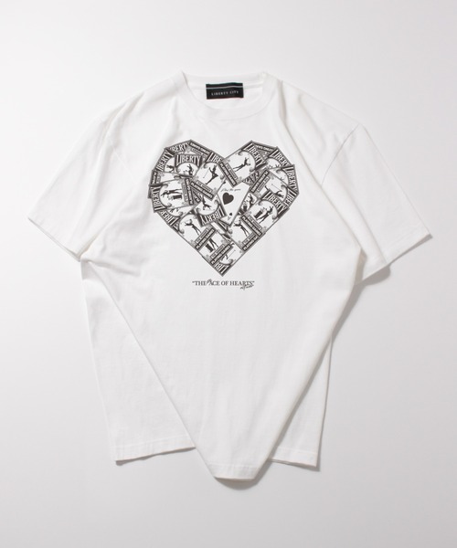 LIBERTY CITY（リバティシティ）の「【LIBERTY CITY/リバティーシティ】 [THE ACE OF HEARTS] Tシャツ（Tシャツ/カットソー・メンズ・ホワイト/ブラック・2/4/3）」の3枚目の写真
