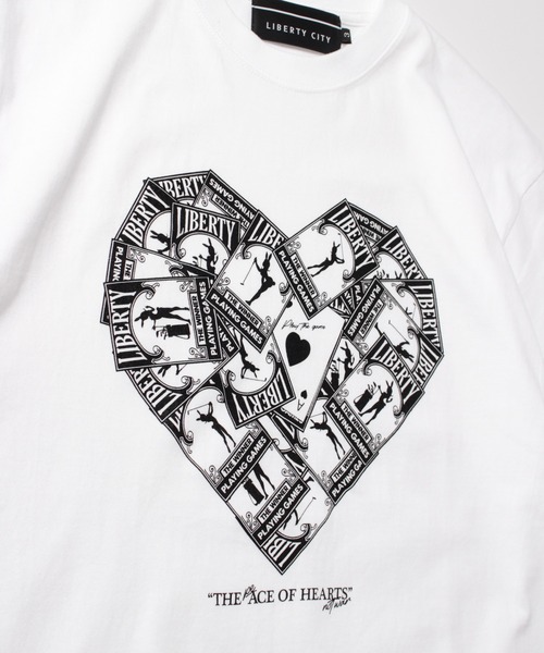 LIBERTY CITY（リバティシティ）の「【LIBERTY CITY/リバティーシティ】 [THE ACE OF HEARTS] Tシャツ（Tシャツ/カットソー・メンズ・ホワイト/ブラック・2/4/3）」の4枚目の写真