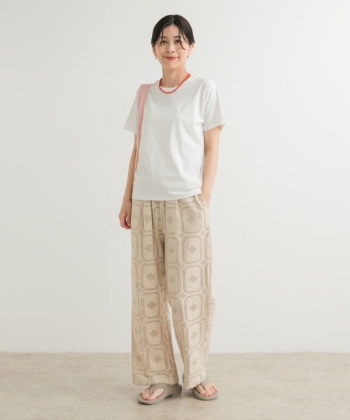 URBAN RESEARCH DOORS（アーバンリサーチドアーズ）の「『UR TECH』汗染み防止ベーシックTシャツ（Tシャツ/カットソー・レディース・ベージュ/ピンク/オフホワイト/チャコールグレー・MEDIUM）」の11枚目の写真