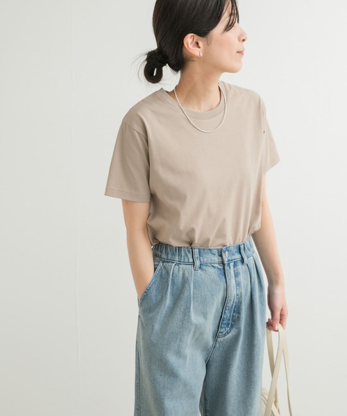 URBAN RESEARCH DOORS（アーバンリサーチドアーズ）の「『UR TECH』汗染み防止ベーシックTシャツ（Tシャツ/カットソー・レディース・ベージュ/ピンク/オフホワイト/チャコールグレー・MEDIUM）」の15枚目の写真