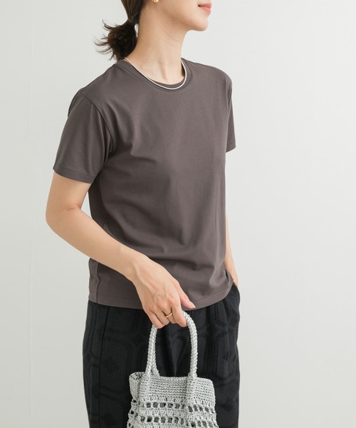 URBAN RESEARCH DOORS（アーバンリサーチドアーズ）の「『UR TECH』汗染み防止ベーシックTシャツ（Tシャツ/カットソー・レディース・ベージュ/ピンク/オフホワイト/チャコールグレー・MEDIUM）」の19枚目の写真