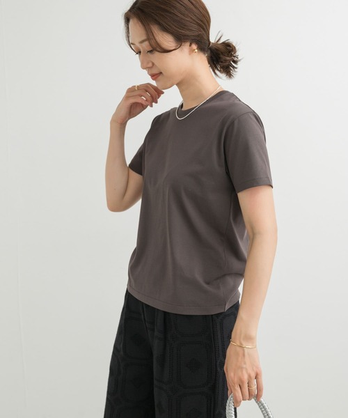 URBAN RESEARCH DOORS（アーバンリサーチドアーズ）の「『UR TECH』汗染み防止ベーシックTシャツ（Tシャツ/カットソー・レディース・ベージュ/ピンク/オフホワイト/チャコールグレー・MEDIUM）」の22枚目の写真