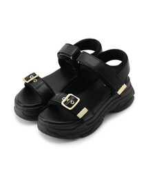 ITS'DEMO（イッツデモ）の「【M・L展開】バックルベルト合皮スポサン（サンダル）」