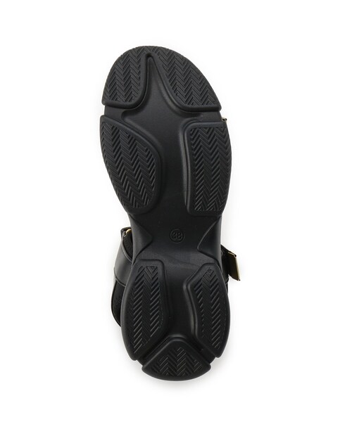 ITS'DEMO(イッツデモ)の「【M・L展開】バックルベルト合皮スポサン(サンダル・レディース・ブラック/シルバー・38/40)」の8枚目の写真