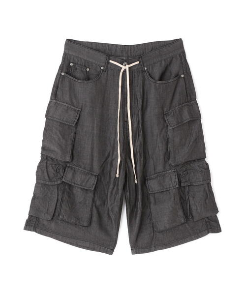 DANKE SCHON(ダンケシェーン)の「DankeSchon/ダンケシェーン/TENCEL CARGO SHORTS(カーゴパンツ・メンズ・ブラック・M/L)」の4枚目の写真