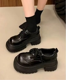 ammy. | 【 ammy. / エイミードット 】 ビンテージライク 厚底 合皮 スニーカー(スニーカー)