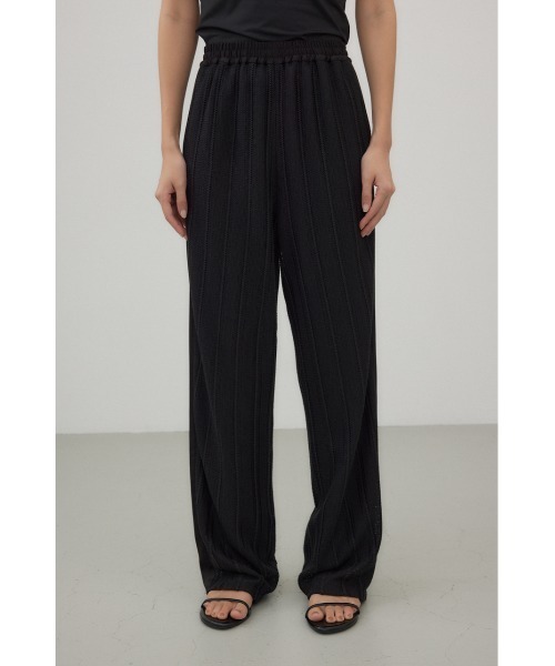 crie conforto(クリーコンフォルト)の「サイドラインレースパンツ(スラックス・レディース・アイボリー/ブラック・SMALL/MEDIUM)」の6枚目の写真