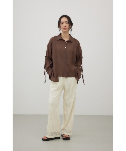 crie conforto(クリーコンフォルト)の「サイドラインレースパンツ(スラックス・レディース・アイボリー/ブラック・SMALL/MEDIUM)」の15枚目の写真