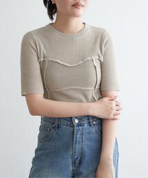 ニットビスチェドッキングプルオーバー