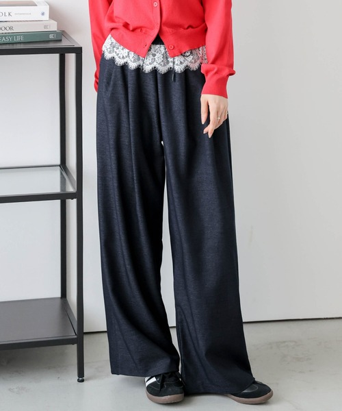 SUGAR BISKET(シュガービスケット)の「ウエストレースデザインパンツ(その他パンツ・レディース・ネイビー/ブラック・L/M)」の11枚目の写真