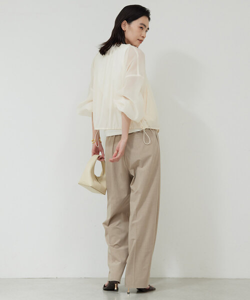 GALLARDAGALANTE（ガリャルダガランテ）の「ギャザーシアーブルゾン（ブルゾン・レディース・ホワイト系その他/ブラック・FREE）」の10枚目の写真