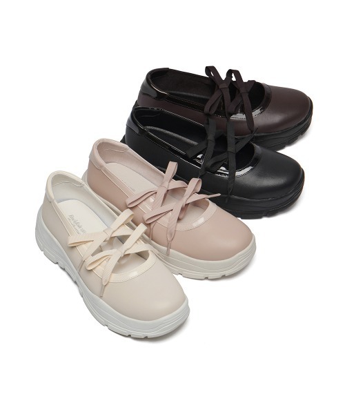 ROCKFISH WEATHERWEAR(ロックフィッシュウェザーウェア)の「FLATFORM RIBBON MARYJANE(スニーカー・レディース・ベージュ/イエロー/ブラック/ブラウン・24.5cm/24.0cm/23.5cm/23.0cm/25.0cm)」の19枚目の写真