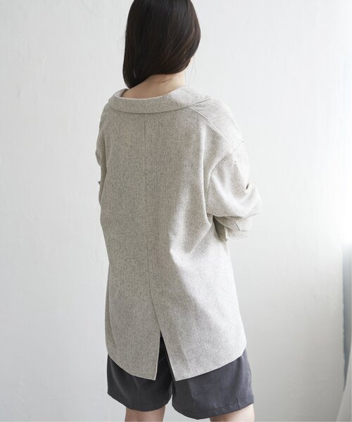 VENCEEXCHANGE（ヴァンスエクスチェンジ）の「サマーツイードダッドジャケット（テーラードジャケット・レディース・ブラック/アイボリー/ブラウン/グレー・FREE）」の10枚目の写真