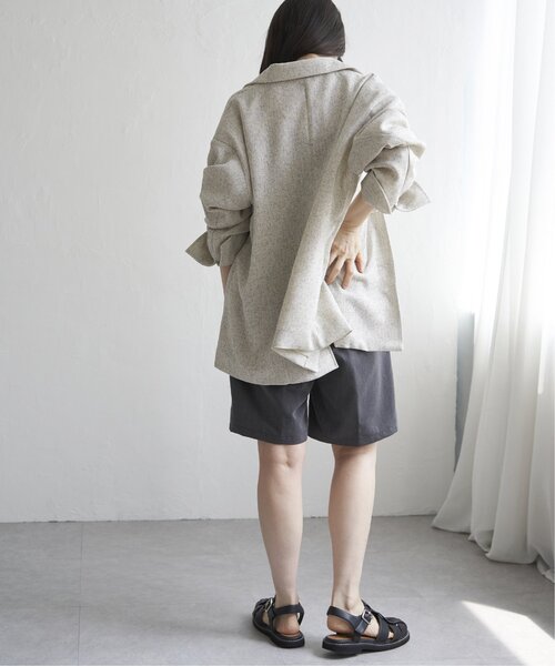 VENCEEXCHANGE（ヴァンスエクスチェンジ）の「サマーツイードダッドジャケット（テーラードジャケット・レディース・ブラック/アイボリー/ブラウン/グレー・FREE）」の12枚目の写真