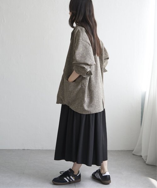 VENCEEXCHANGE（ヴァンスエクスチェンジ）の「サマーツイードダッドジャケット（テーラードジャケット・レディース・ブラック/アイボリー/ブラウン/グレー・FREE）」の15枚目の写真