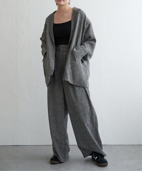 VENCEEXCHANGE（ヴァンスエクスチェンジ）の「サマーツイードダッドジャケット（テーラードジャケット・レディース・ブラック/アイボリー/ブラウン/グレー・FREE）」の16枚目の写真