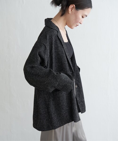 VENCEEXCHANGE（ヴァンスエクスチェンジ）の「サマーツイードダッドジャケット（テーラードジャケット・レディース・ブラック/アイボリー/ブラウン/グレー・FREE）」の18枚目の写真