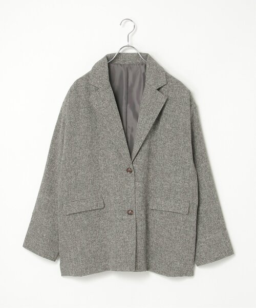 VENCEEXCHANGE（ヴァンスエクスチェンジ）の「サマーツイードダッドジャケット（テーラードジャケット・レディース・ブラック/アイボリー/ブラウン/グレー・FREE）」の21枚目の写真