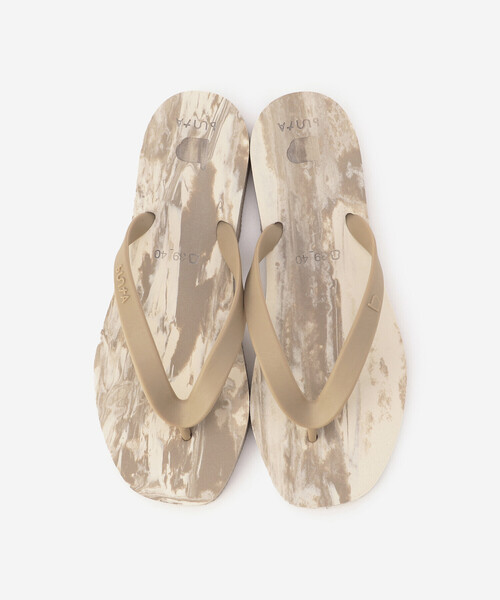buntA | 〈別注〉ビーチサンダル Beige (Marble) WOMEN