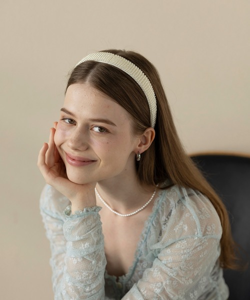 セール】【Merry Gem】選べるバリエーション パールヘアカチューシャ