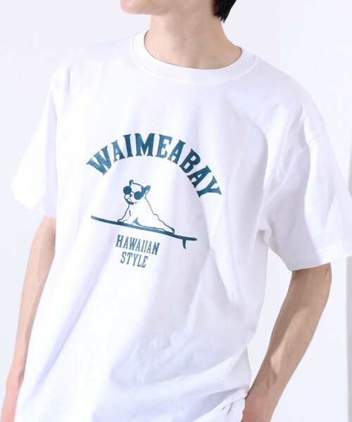 GLOSTER（グロスター）の「【GLOSTER/グロスター】ハワイヌ ワイメアベイ クルーネック プリントTシャツ（Tシャツ/カットソー・メンズ・イエロー/ホワイト/チャコールグレー・S/M/L）」の22枚目の写真