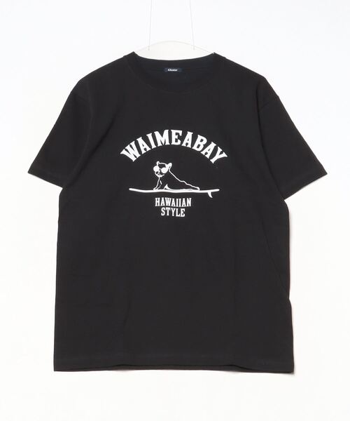 GLOSTER（グロスター）の「【GLOSTER/グロスター】ハワイヌ ワイメアベイ クルーネック プリントTシャツ（Tシャツ/カットソー・メンズ・イエロー/ホワイト/チャコールグレー・S/M/L）」の5枚目の写真
