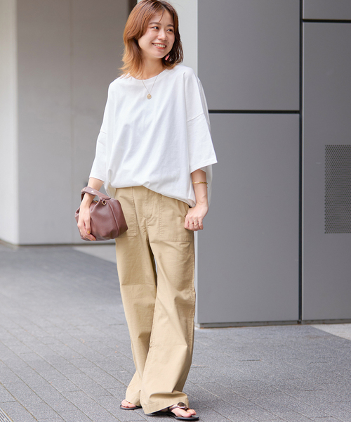 JOURNAL STANDARD relume（ジャーナルスタンダード　レリューム）の「《追加2》タックコクーンプルオーバー（Tシャツ/カットソー・レディース・ブラック系その他/ライトグレー/モスグリーン/ホワイト・FREE）」の15枚目の写真