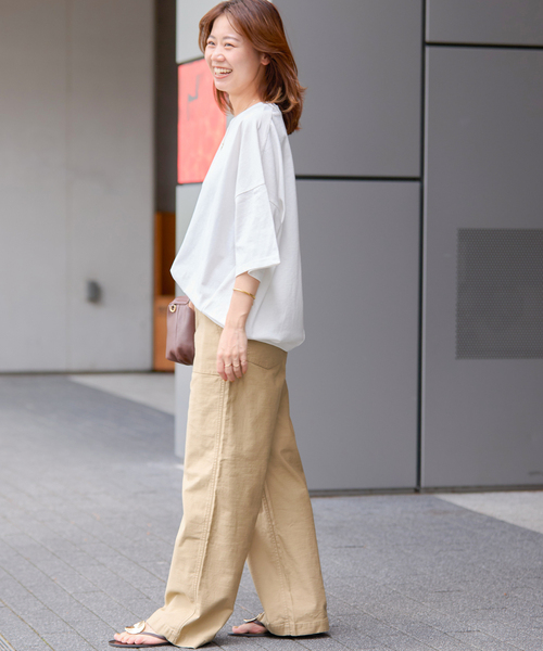 JOURNAL STANDARD relume（ジャーナルスタンダード　レリューム）の「《追加2》タックコクーンプルオーバー（Tシャツ/カットソー・レディース・ブラック系その他/ライトグレー/モスグリーン/ホワイト・FREE）」の17枚目の写真