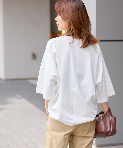 JOURNAL STANDARD relume（ジャーナルスタンダード　レリューム）の「《追加2》タックコクーンプルオーバー（Tシャツ/カットソー・レディース・ブラック系その他/ライトグレー/モスグリーン/ホワイト・FREE）」の22枚目の写真