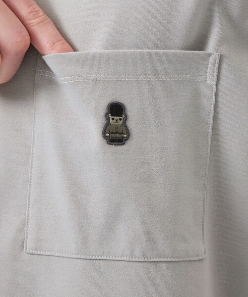 MACKINTOSH PHILOSOPHY（ﾏｯｷﾝﾄｯｼｭ ﾌｨﾛｿﾌｨｰ）の「バッキンガムベア 度詰め天竺 スピンドルTシャツ（Tシャツ/カットソー・メンズ・ブラック/グレー/ホワイト・40/38）」の10枚目の写真