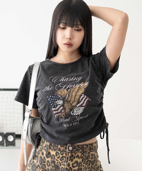 WEGO(ウィゴー)の「WEGO/ヴィンテージライクドロストちびT(Tシャツ/カットソー・レディース・その他4/その他1/その他2/その他3/ホワイト/ベージュ/その他5・FREE)」の1枚目の写真