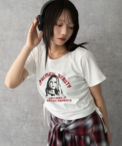 WEGO(ウィゴー)の「WEGO/ヴィンテージライクドロストちびT(Tシャツ/カットソー・レディース・その他4/その他1/その他2/その他3/ホワイト/ベージュ/その他5・FREE)」の2枚目の写真