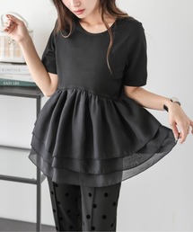 ティアードシアーフリルトップス