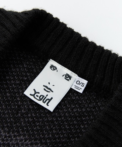 FACE JACQUARD KNIT CARDIGAN（カーディガン/ボレロ）｜X-girl
