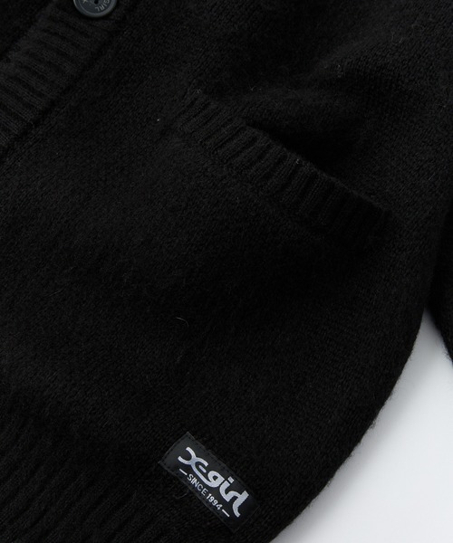 X-girl（エックスガール）の「FACE JACQUARD KNIT CARDIGAN（カーディガン/ボレロ・レディース・ブラック/ピンク/ブラウン・ONE SIZE）」の10枚目の写真