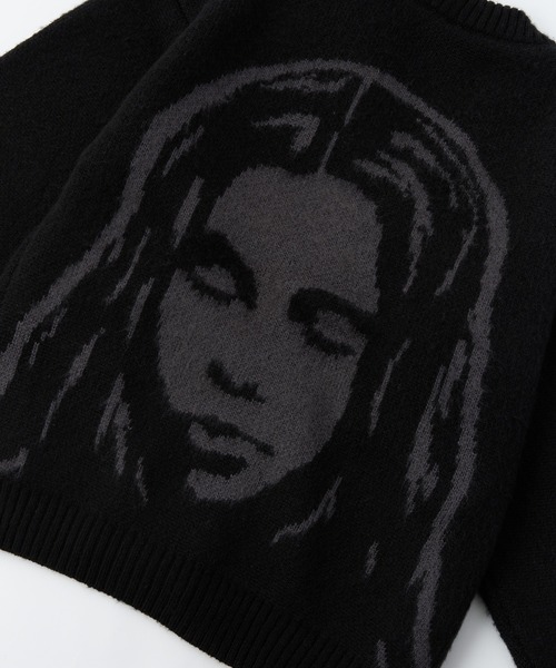 FACE JACQUARD KNIT CARDIGAN（カーディガン/ボレロ）｜X-girl
