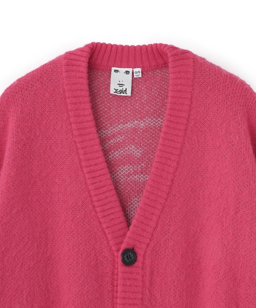 FACE JACQUARD KNIT CARDIGAN（カーディガン/ボレロ）｜X-girl