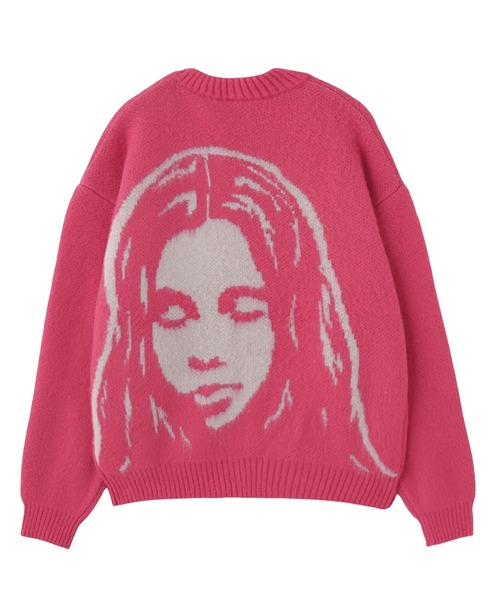 FACE JACQUARD KNIT CARDIGAN（カーディガン/ボレロ）｜X-girl