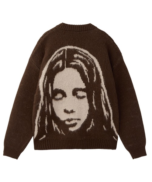 FACE JACQUARD KNIT CARDIGAN（カーディガン/ボレロ）｜X-girl
