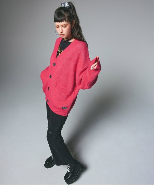 FACE JACQUARD KNIT CARDIGAN（カーディガン/ボレロ）｜X-girl