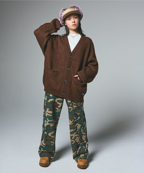 FACE JACQUARD KNIT CARDIGAN（カーディガン/ボレロ）｜X-girl