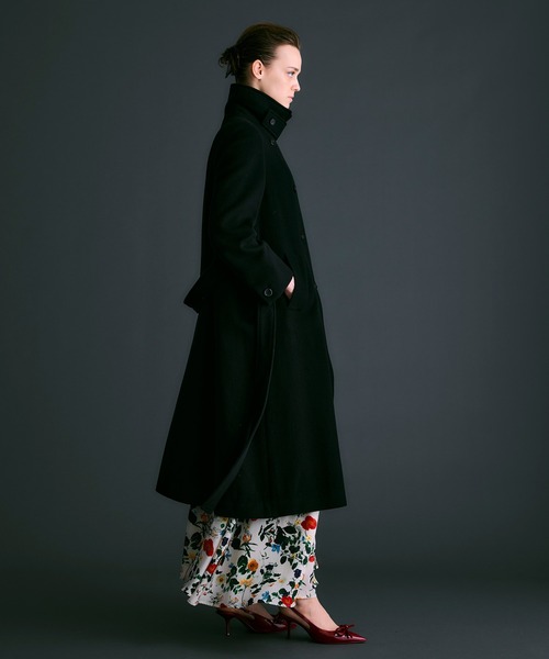 NOISE MAKER(ノイズメーカー)の「ハイブリッドウールビーバースタンドカラーロングコート【MADE IN JAPAN】(その他アウター・レディース・ブラック・38/36)」の6枚目の写真