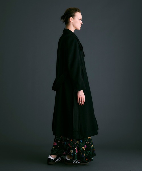 NOISE MAKER(ノイズメーカー)の「ハイブリッドウールビーバースタンドカラーロングコート【MADE IN JAPAN】(その他アウター・レディース・ブラック・38/36)」の13枚目の写真