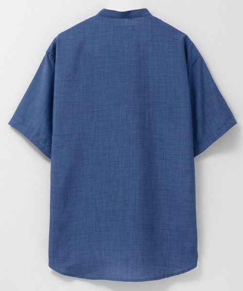 NAVY(ネイビー)の「NAVY リネンライクシャツ アンサンブル(シャツ/ブラウス・メンズ・ネイビー/サックスブルー/スミクロ/グレイッシュベージュ・XL/L/M/S)」の10枚目の写真